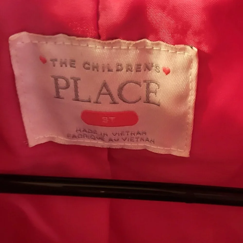 The Children's Place Pink Puffer Hooded Jacket Girls Size 3T Puffy Coat
